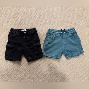 Zara Kids Black and Teal Shorts Set
